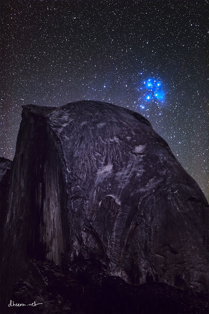 2025-01-27: Pleiades over Half Dome