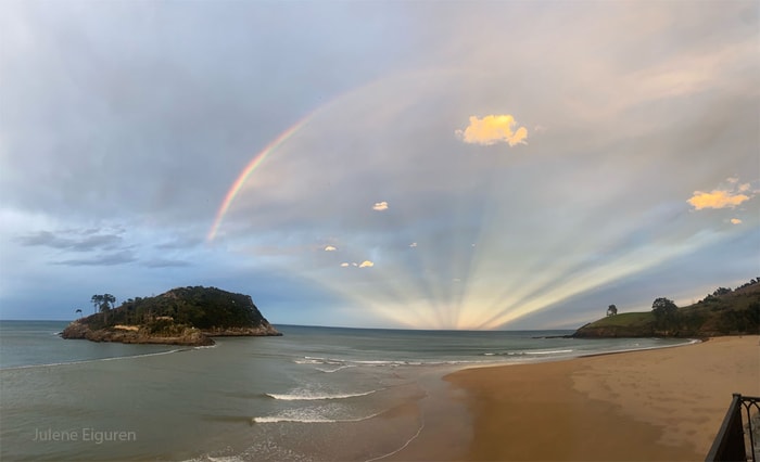 2025-02-04: Anticrepuscular Rays: A Rainbow Fan over Spain
